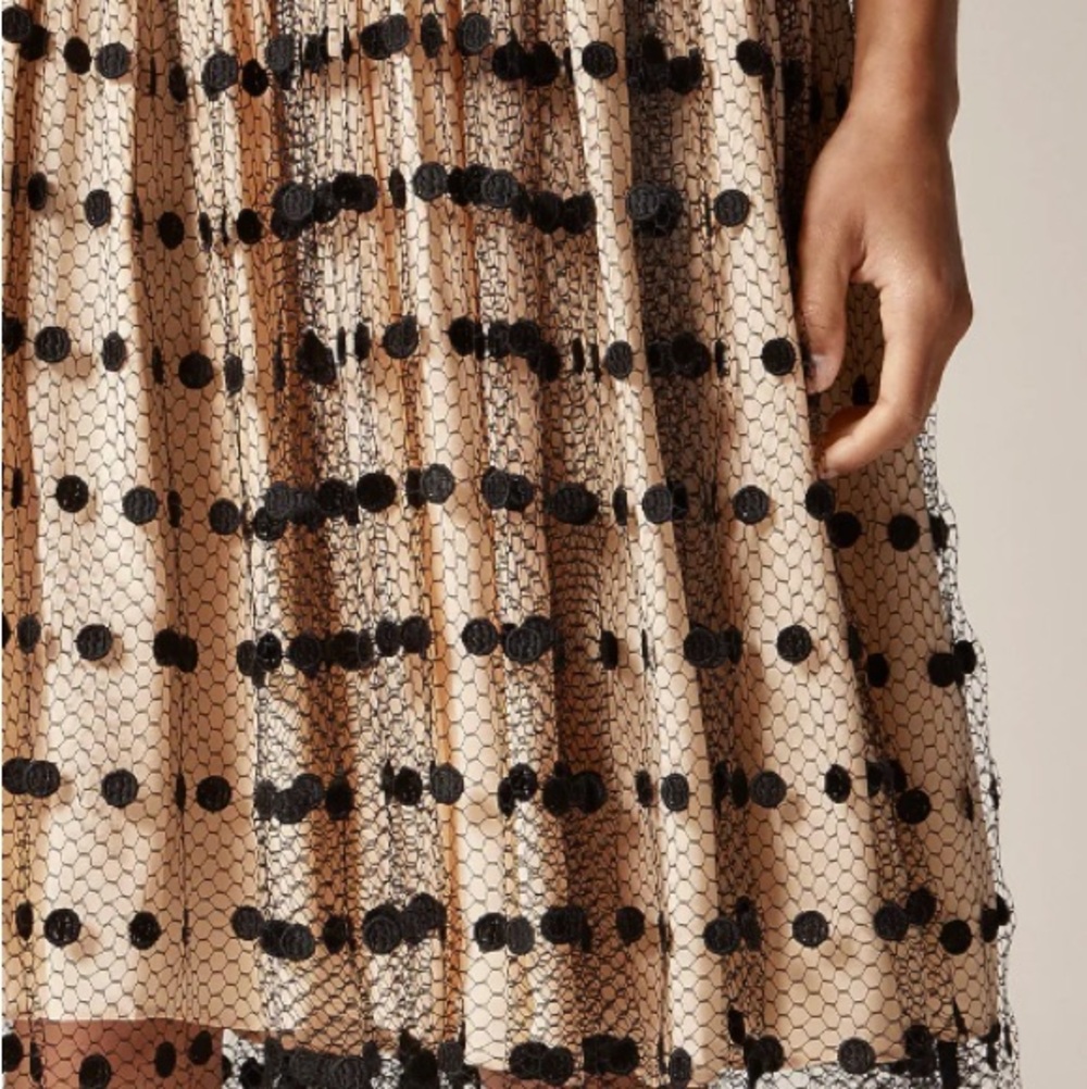 J Crew Collection layered mesh skirt with dots size 4 - Picture 3 of 5